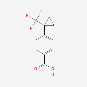 molecular formula C11H9F3O2 B1433858 4-(1-(Trifluoromethyl)cyclopropyl)benzoic acid CAS No. 1418128-91-2