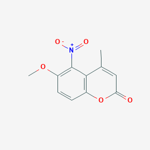 2H-1-Benzopyran-2-one, 6-methoxy-4-methyl-5-nitro-