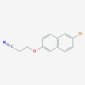 molecular formula C13H10BrNO B14338588 3-[(6-Bromonaphthalen-2-yl)oxy]propanenitrile CAS No. 106102-24-3