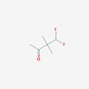 molecular formula C6H10F2O B1433864 4,4-二氟-3,3-二甲基丁烷-2-酮 CAS No. 2031260-77-0
