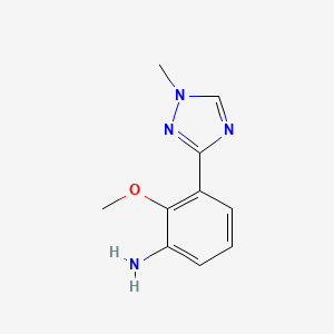 molecular formula C10H12N4O B1433866 2-甲氧基-3-(1-甲基-1H-1,2,4-三唑-3-基)苯胺 CAS No. 1609394-10-6