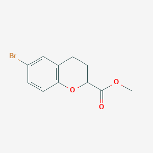 molecular formula C11H11BrO3 B1433870 Methyl 6-bromochroman-2-carboxylate CAS No. 1216183-10-6
