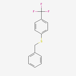 Benzene, 1-[(phenylmethyl)thio]-4-(trifluoromethyl)-