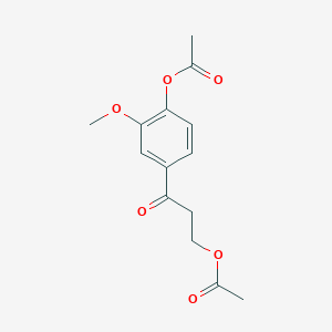 3-[4-(Acetyloxy)-3-methoxyphenyl]-3-oxopropyl acetate