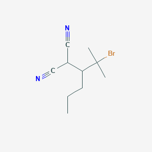 (2-Bromo-2-methylhexan-3-yl)propanedinitrile