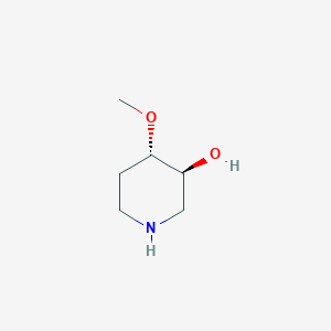 molecular formula C6H13NO2 B1433878 trans-4-Methoxypiperidin-3-ol CAS No. 1612172-92-5