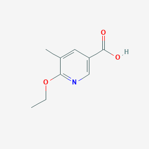 molecular formula C9H11NO3 B1433890 2-Ethoxy-3-methylpyridine-5-carboxylic acid CAS No. 1355216-85-1