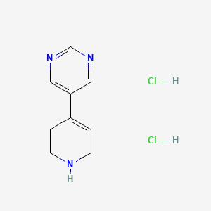 molecular formula C9H13Cl2N3 B1433894 5-(1,2,3,6-Tetrahydropyridin-4-yl)pyrimidine dihydrochloride CAS No. 1864014-87-8