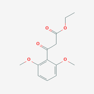 molecular formula C13H16O5 B143390 Ethyl 3-(2,6-dimethoxyphenyl)-3-oxopropanoate CAS No. 125732-13-0