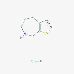 molecular formula C8H12ClNS B1433907 5,6,7,8-四氢-4H-噻吩并[2,3-c]氮杂环己烷盐酸盐 CAS No. 1799420-94-2