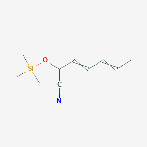 2-[(Trimethylsilyl)oxy]hepta-3,5-dienenitrile