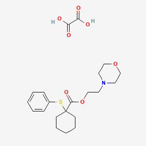 2-morpholin-4-ylethyl 1-phenylsulfanylcyclohexane-1-carboxylate;oxalic acid