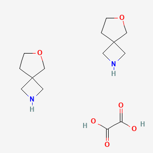 molecular formula C14H24N2O6 B1433916 6-Oxa-2-azaspiro[3.4]octane hemioxalate CAS No. 1523571-05-2