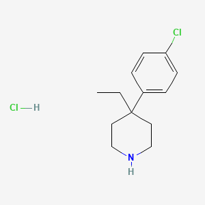 molecular formula C13H19Cl2N B1433921 4-(4-Chlorophenyl)-4-ethylpiperidine hydrochloride CAS No. 1795508-35-8