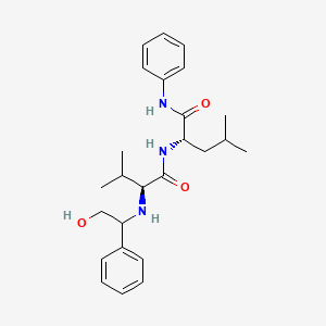 molecular formula C25H35N3O3 B1433923 N-((RS)-2-Hydroxy-1-phenyl-ethyl)-Val-Leu-anilide CAS No. 283159-27-3