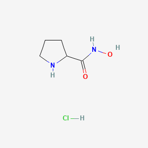 molecular formula C5H11ClN2O2 B1433934 N-hydroxypyrrolidine-2-carboxamide hydrochloride CAS No. 1803560-74-8