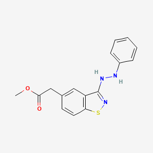 Methyl 3-phenylhydrazino-1,2-benzisothiazol-5-ylacetate