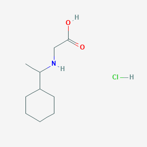 molecular formula C10H20ClNO2 B1433939 2-[(1-Cyclohexylethyl)amino]acetic acid hydrochloride CAS No. 1803600-49-8