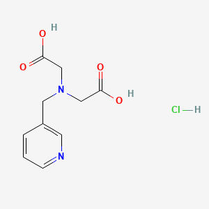 molecular formula C10H13ClN2O4 B1433941 2-[(Carboxymethyl)(pyridin-3-ylmethyl)amino]acetic acid hydrochloride CAS No. 1803611-67-7