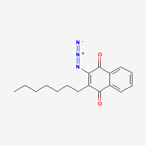 molecular formula C17H19N3O2 B14339459 1,4-Naphthalenedione, 2-azido-3-heptyl- CAS No. 104582-16-3