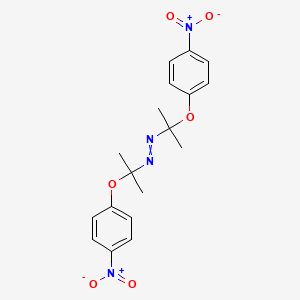 molecular formula C18H20N4O6 B14339493 Bis[2-(4-nitrophenoxy)propan-2-yl]diazene CAS No. 105623-13-0