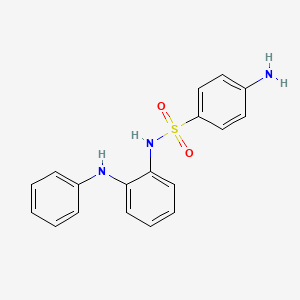 molecular formula C18H17N3O2S B14339526 4-amino-N-(2-anilinophenyl)benzenesulfonamide 