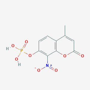 molecular formula C10H8NO8P B14339548 4-Methyl-8-nitro-2-oxo-2H-1-benzopyran-7-yl dihydrogen phosphate CAS No. 108887-07-6