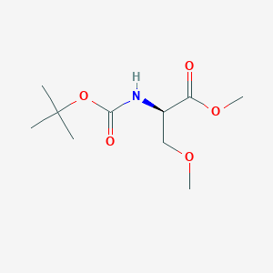 molecular formula C10H19NO5 B1433957 (R)-Methyl 2-((tert-butoxycarbonyl)amino)-3-methoxypropanoate CAS No. 862372-14-3