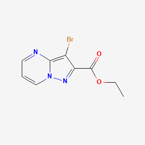 molecular formula C9H8BrN3O2 B1433959 Ethyl 3-bromopyrazolo[1,5-A]pyrimidine-2-carboxylate CAS No. 1394004-05-7