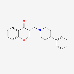 3-[(4-Phenylpiperidin-1-yl)methyl]-2,3-dihydro-4H-1-benzopyran-4-one