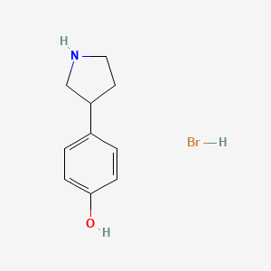 molecular formula C10H14BrNO B1433969 4-(吡咯烷-3-基)苯酚氢溴酸盐 CAS No. 38175-43-8