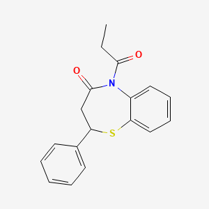 2-Phenyl-5-propanoyl-2,3-dihydro-1,5-benzothiazepin-4(5H)-one