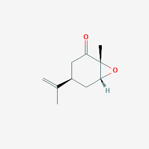 molecular formula C10H14O2 B143397 7-Oxabicyclo[4.1.0]heptan-2-one, 1-methyl-4-(1-methylethenyl)-, (1R,4R,6R)- CAS No. 36616-60-1