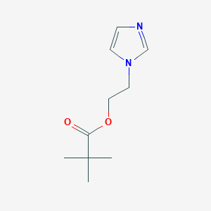 molecular formula C10H16N2O2 B14339712 2-(1H-Imidazol-1-yl)ethyl 2,2-dimethylpropanoate CAS No. 95360-61-5