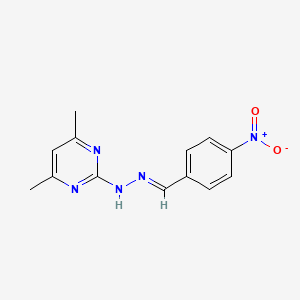 4,6-dimethyl-2-[(2E)-2-(4-nitrobenzylidene)hydrazinyl]pyrimidine