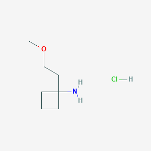 molecular formula C7H16ClNO B1433974 1-(2-Methoxyethyl)cyclobutan-1-amine hydrochloride CAS No. 1795503-60-4