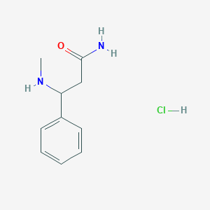 molecular formula C10H15ClN2O B1433976 3-(Methylamino)-3-phenylpropanamide hydrochloride CAS No. 857770-55-9