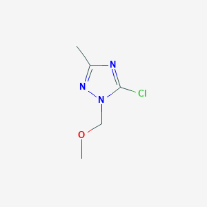 molecular formula C5H8ClN3O B1433987 5-氯-1-(甲氧甲基)-3-甲基-1H-1,2,4-三唑 CAS No. 1630763-77-7