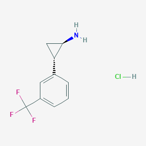 molecular formula C10H11ClF3N B1433991 反式-2-[3-(三氟甲基)苯基]环丙胺盐酸盐 CAS No. 1156491-11-0