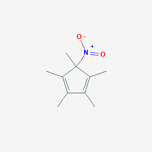 molecular formula C10H15NO2 B14340084 1,2,3,4,5-Pentamethyl-5-nitrocyclopenta-1,3-diene CAS No. 103185-21-3