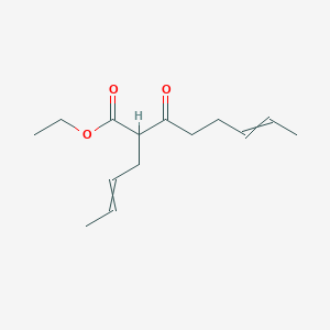 Ethyl 2-(but-2-EN-1-YL)-3-oxooct-6-enoate