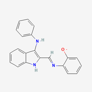 2-{[(3-Anilino-2H-indol-2-ylidene)methyl]amino}phenolate