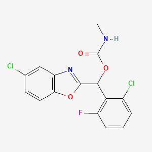 (5-Chloro-1,3-benzoxazol-2-yl)(2-chloro-6-fluorophenyl)methyl N-methylcarbamate