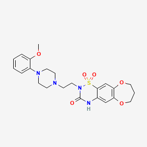 2H,7H-(1,4)Dioxepino(2,3-g)-1,2,4-benzothiadiazin-3(4H)-one, 8,9-dihydro-2-(2-(4-(2-methoxyphenyl)-1-piperazinyl)ethyl)-, 1,1-dioxide