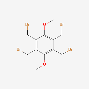 molecular formula C12H14Br4O2 B14340223 1,2,4,5-Tetrakis(bromomethyl)-3,6-dimethoxybenzene 