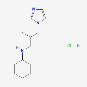 molecular formula C13H24ClN3 B1434026 N-[3-(1H-imidazol-1-yl)-2-methylpropyl]cyclohexanamine hydrochloride CAS No. 1803593-50-1