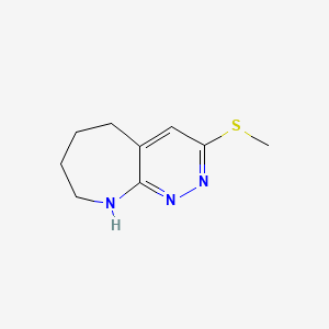 molecular formula C9H13N3S B14340260 3-(methylsulfanyl)-6,7,8,9-tetrahydro-5H-pyridazino[3,4-b]azepine CAS No. 108005-23-8