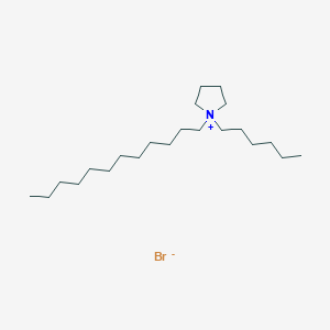 molecular formula C22H46BrN B14340268 1-Dodecyl-1-hexylpyrrolidin-1-ium bromide CAS No. 106182-97-2