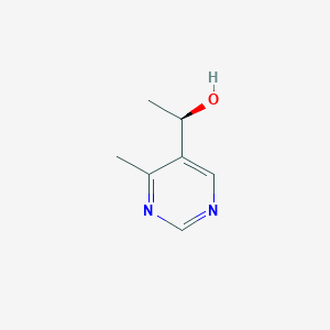 molecular formula C7H10N2O B1434033 (1R)-1-(4-甲基嘧啶-5-基)乙醇 CAS No. 1704940-28-2
