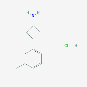 molecular formula C11H16ClN B1434035 3-(3-甲基苯基)环丁-1-胺盐酸盐 CAS No. 1807891-10-6